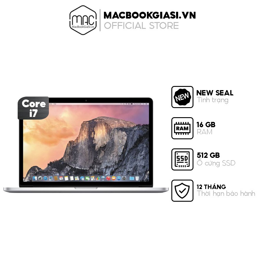 Máy tính Apple Macbook Pro Retina Core i7 15 inch (2013) RAM 16GB 512GB SSD