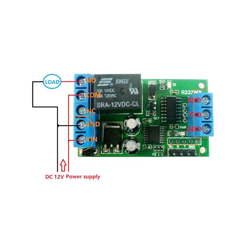 Rơ Le 1 Kênh 2 Trong 1 12V RS232 TTL232 Cho Mô-Đun Điều Khiển Từ Xa
