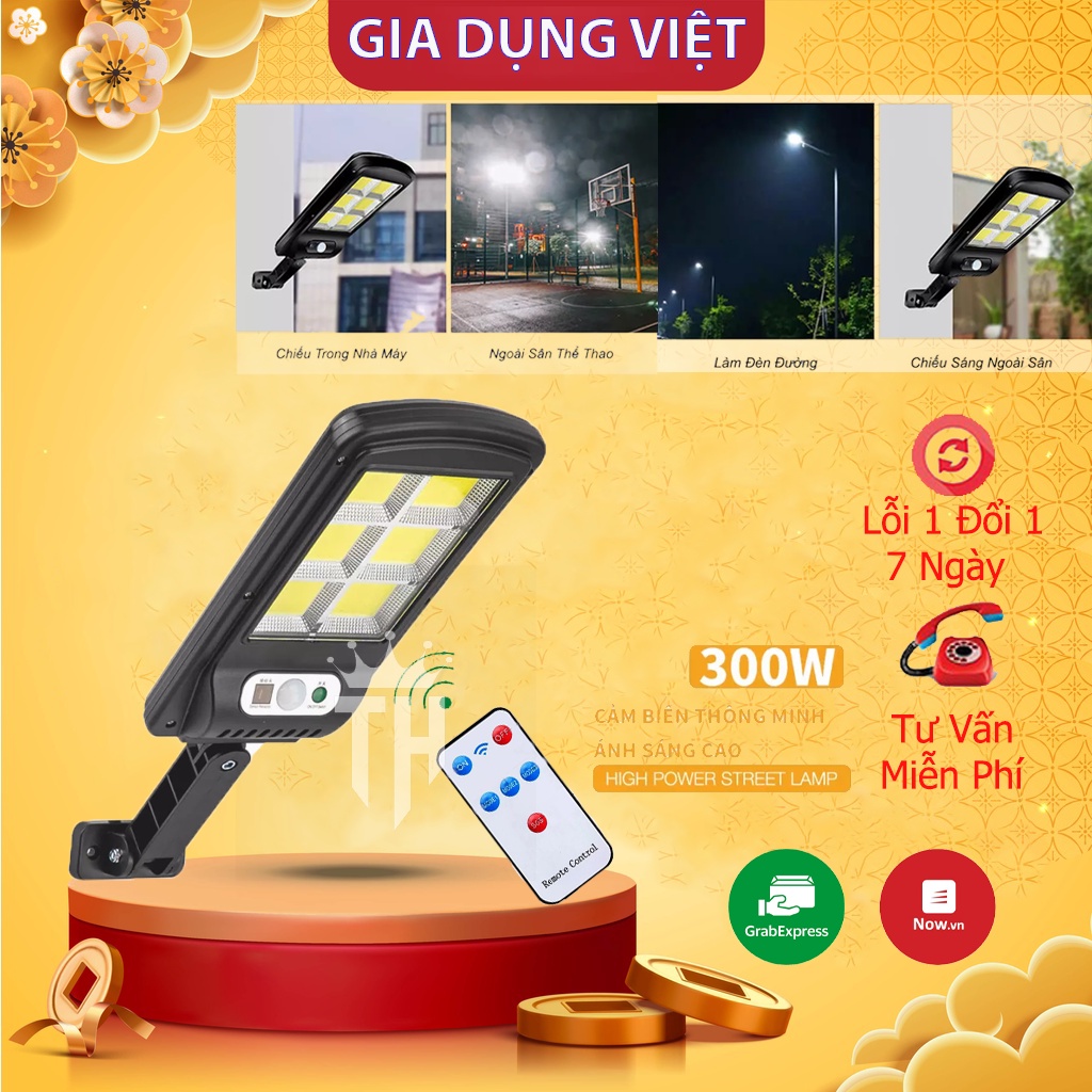 Đèn Cảm Biến Ánh Sáng Solar Street Lamp 6 Bóng Có Điều Khiển Sử Dụng Năng Lượng Mặt Trời Chống Nước Tốt