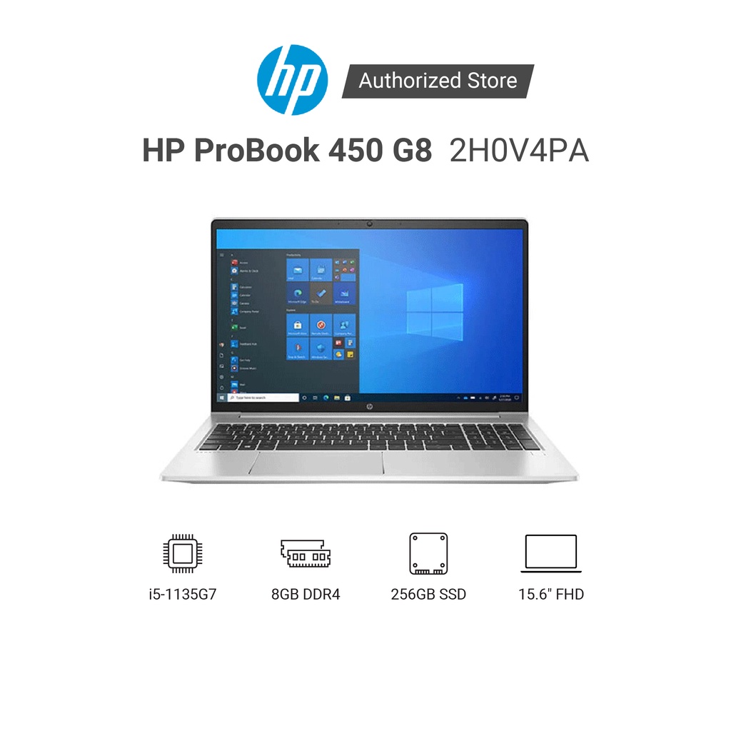 Laptop HP ProBook 450 G8 2H0V4PA i5 1135G7 | 8GB RAM | 256GB SSD | 15.6" FHD | FP | Win | Bạc