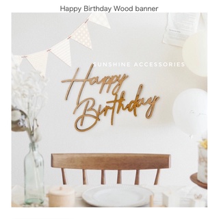 Chữ Happy Birthday gỗ Hàn Quốc