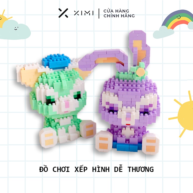Đồ chơi xếp hình cho bé lego thông minh hình động vật đáng yêu