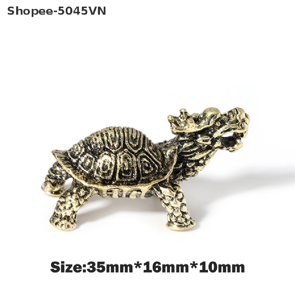 [rain] Tượng Rùa Rồng Giả Bằng Đồng Thau Phong Cách Retro Trang Trí Chìa Khóa (ra)