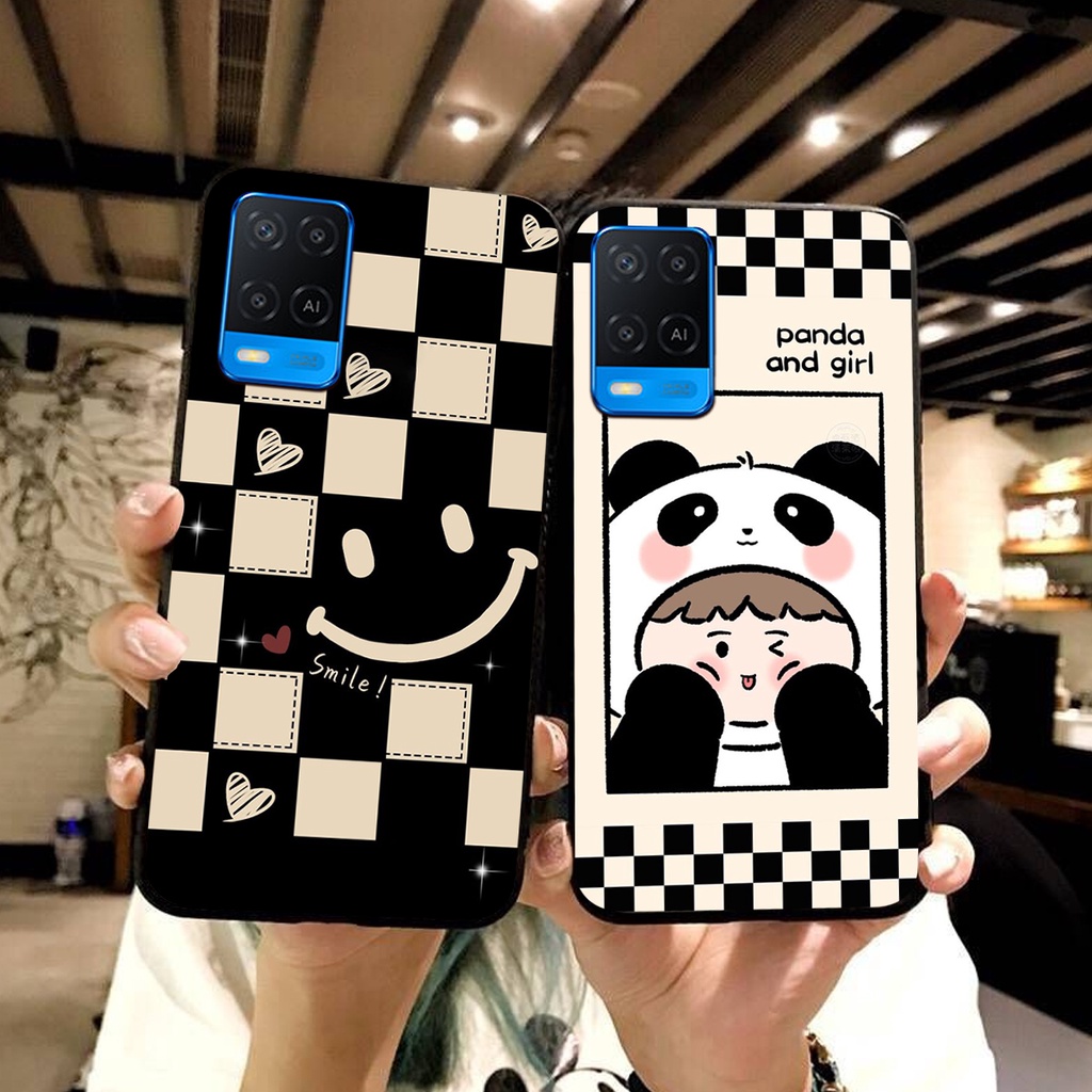 Ốp lưng Oppo A54 in hình cao cấp mẫu kẻ caro,mikenbe@r siêu hot