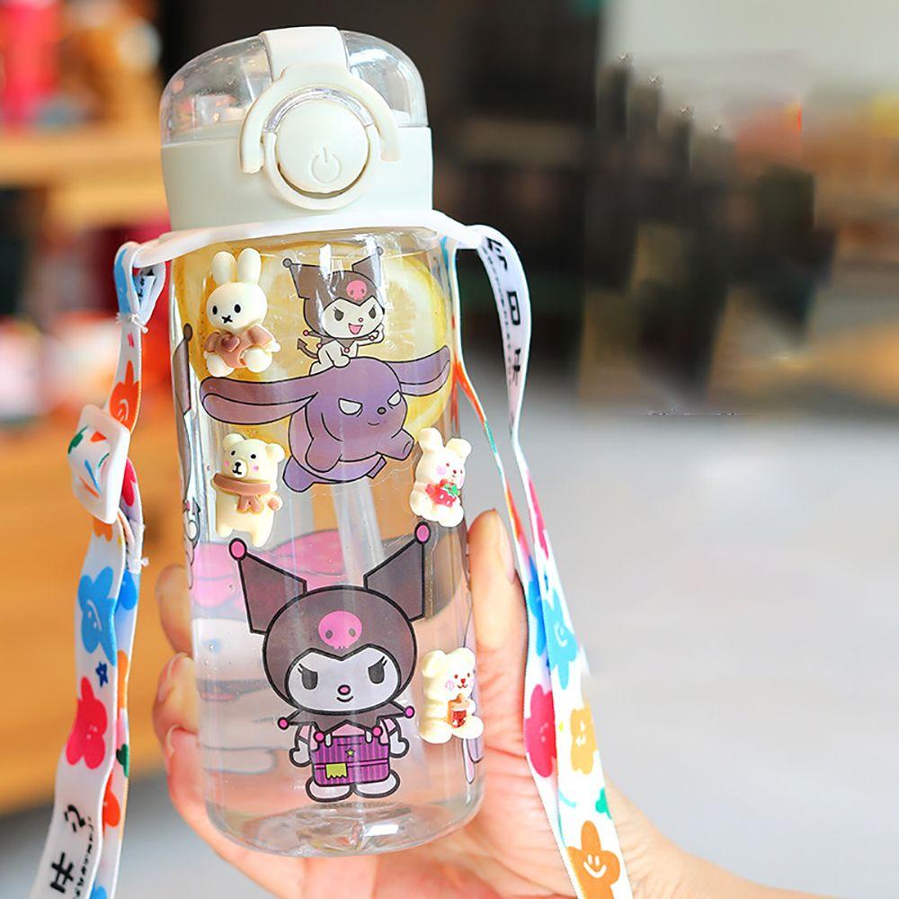 Bình Nước Có Ống Hút Và Dây Đeo Thiết Kế Đơn Giản Cỡ Lớn Dành Cho Trẻ Em