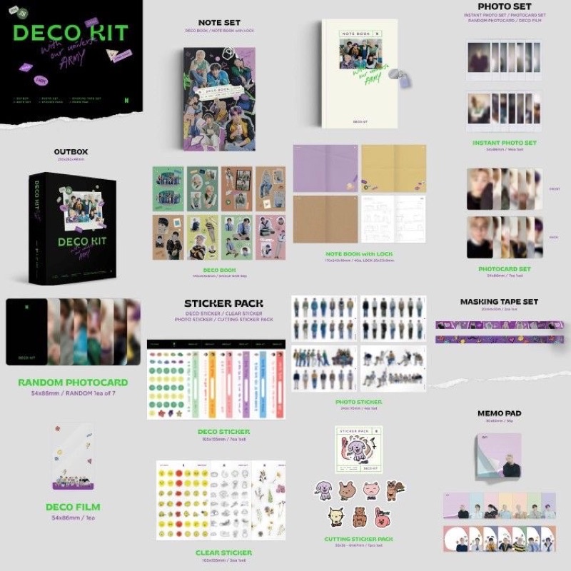 Lẻ đồ deco kit BTS