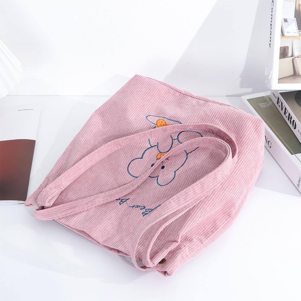 Túi Xách Du Lịch / Đi Học Thêu Họa Tiết Chú Gấu Dễ Thương Xinh Xắn