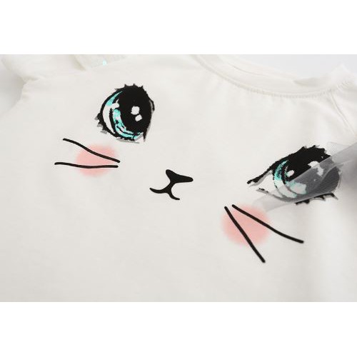 Váy bé gái mẫu họa tiết mèo Hạ Băng Designs 1-8 tuổi vải cotton mềm mịn