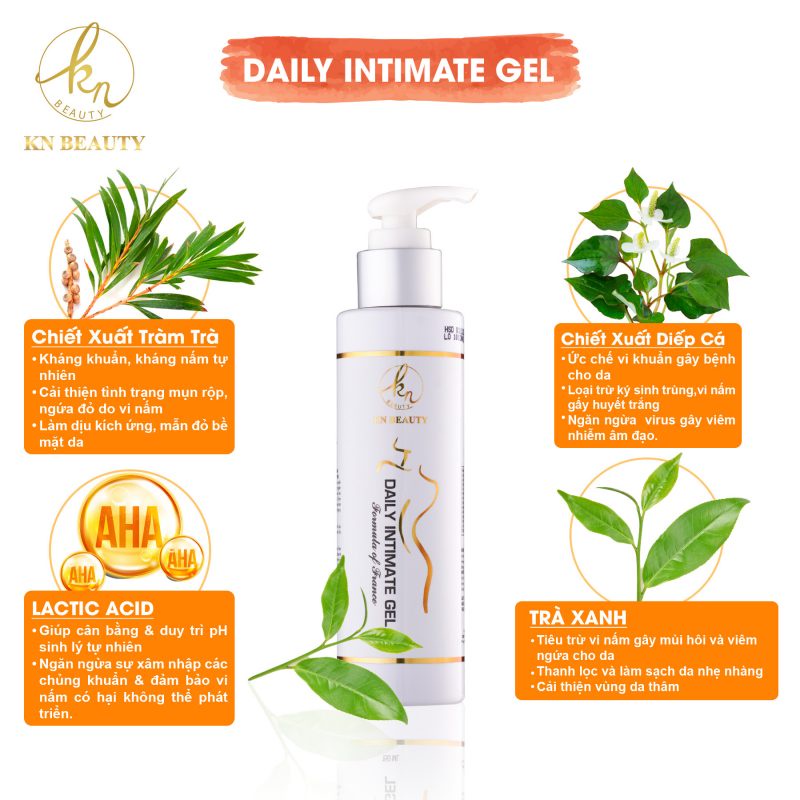 Dung dịch vệ sinh phụ nữ Daily Intimate gel KN Beauty 150ml