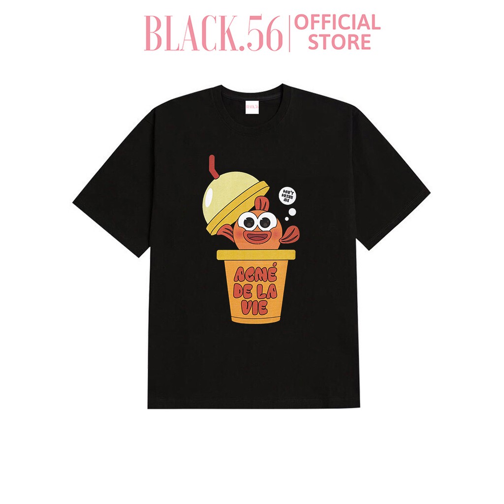 Áo thun unisex ADLV-PINKFONG BABYSHARK FRIEND , áo thun nữ form rộng tay lỡ oversize cotton , BLACK56 M134