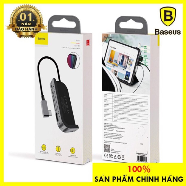 Hub chuyển type-c Baseus 6in1+Audio3.5mm)
