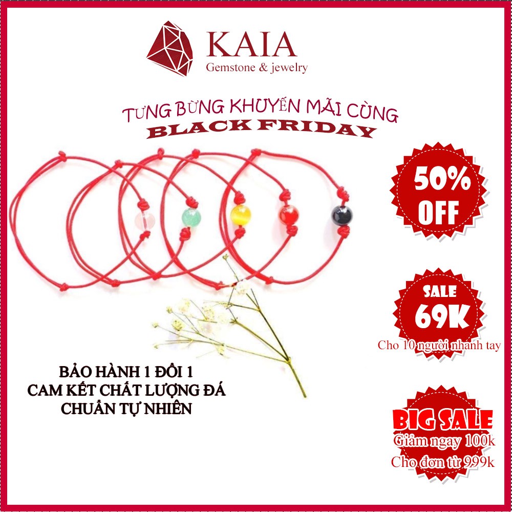 ❤️ Vòng tay chỉ đỏ May mắn Bình an phong thủy ngũ sắc Tài lộc mix charm hạt cho nam và cho nữ