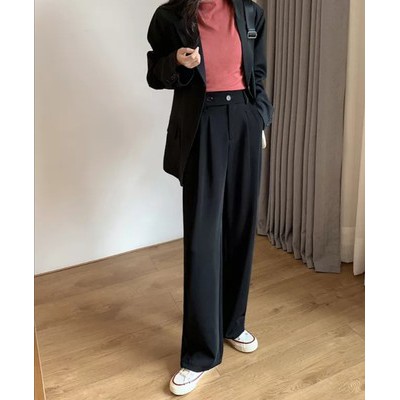 [ẢNH THẬT] Quần ống suông chất đẹp Ulzzang / quần ống rộng cạp cao form dài culottes xếp ly