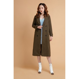 Áo khoác dạ 20AGAIN 2 hàng cúc KDA2444