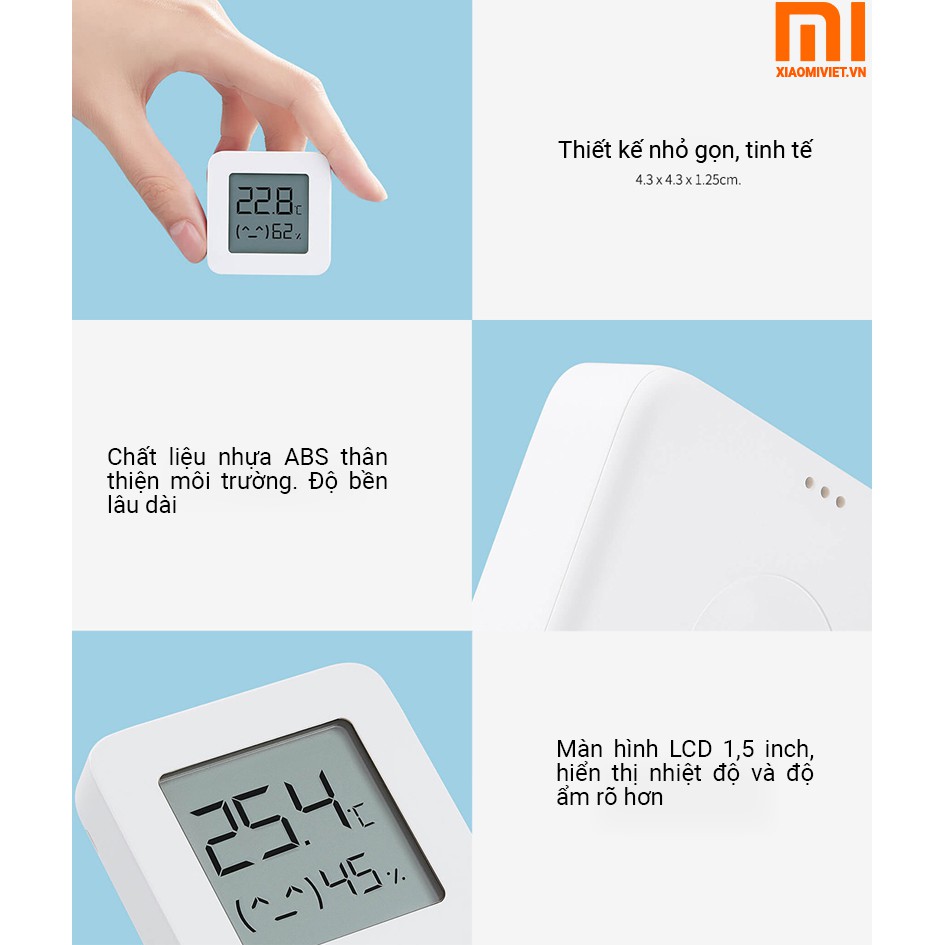 Ẩm kế xiaomi thông minh gen 2 mijia - ẩm kế xiaomi nhà thông minh