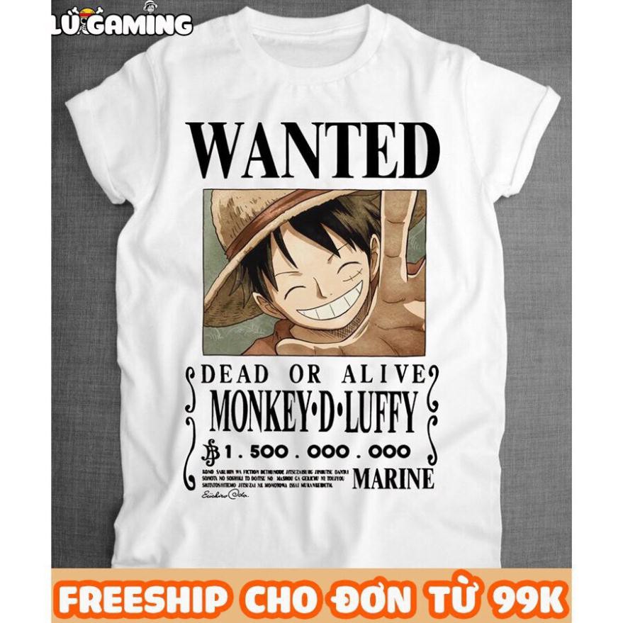 (VIDEO + ẢNH THẬT) BST 7 ÁO LUFFY MŨ RƠM CỰC ĐẸP | ÁO ONE PIECE ĐẢO HẢI TẶC TRUY NÃ LUFFY WANTED TSHIRT