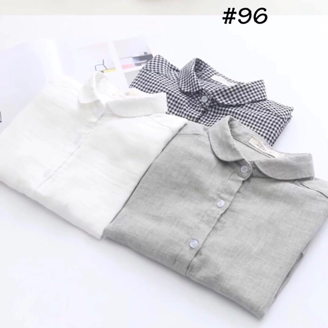 Sơmi Oversize cổ sen (hình thật sản phẩm)