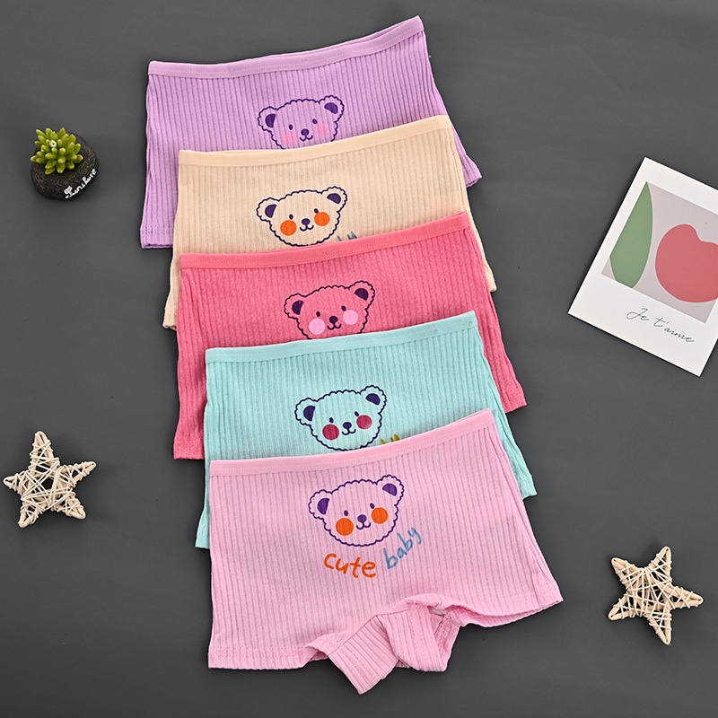 Quần lót in hình gấu hoạt hình cho bé gái