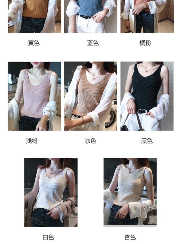 Áo Len Không Tay Cổ Chữ V Dáng Ôm Phong Cách Hàn Quốc Thời Trang | BigBuy360 - bigbuy360.vn