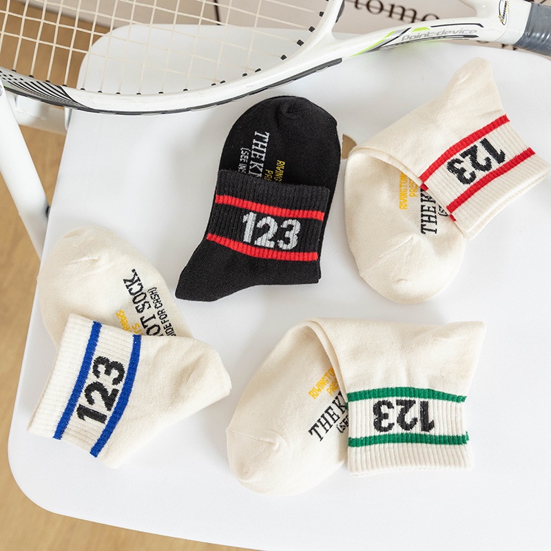 Vớ tất cổ ngắn sọc màu 1 2 3