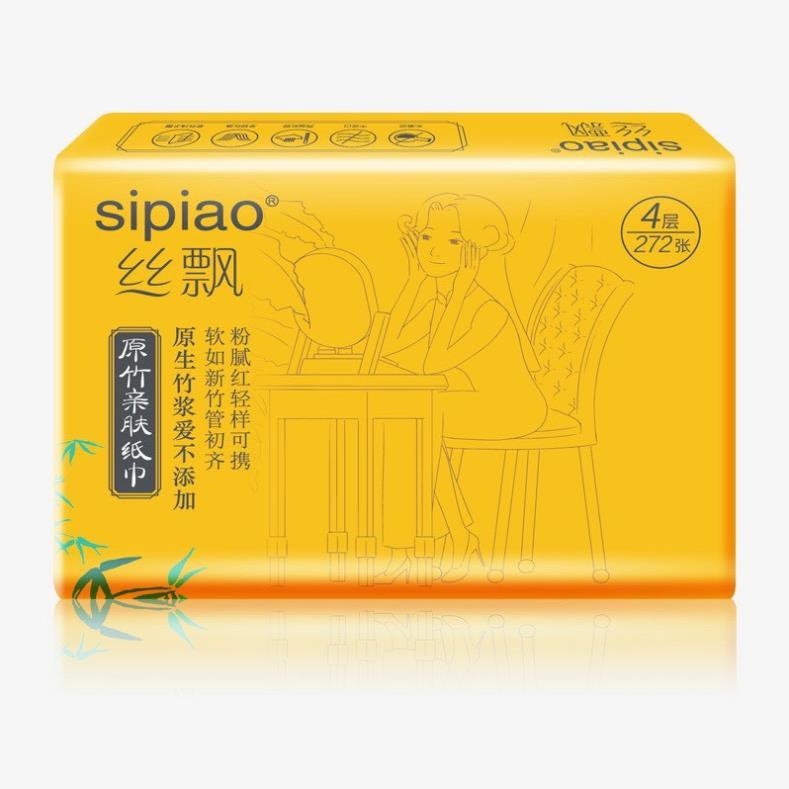 Giấy sipiao nội địa Trung (6085) chiết xuất từ bột trúc an toàn cho người sử dụng - thùng 30 gói