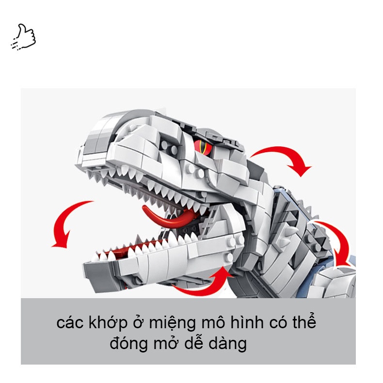 Đồ Chơi Lắp Ráp Xếp Hình Khủng Long Bạo Chúa Tyrannosaurus Rex No 61101,Tyrannosaurus Dragon No 61102 Với 1800+PCS