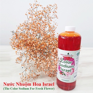 Nước Nhuộm Hoa Tươi Màu Cam (1 Lít) Color Sodium For Fresh Flowers theo công nghệ Israel giúp nhuộm đổi màu hoa cắt cành