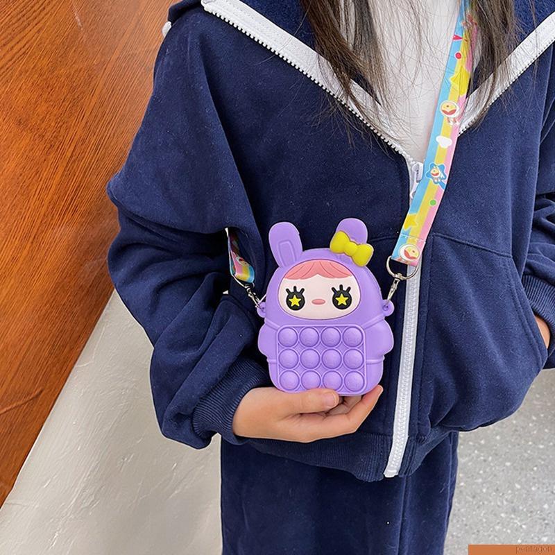 Túi đeo vai hình thỏ bằng silicon dễ thương cho bé chất lượng cao