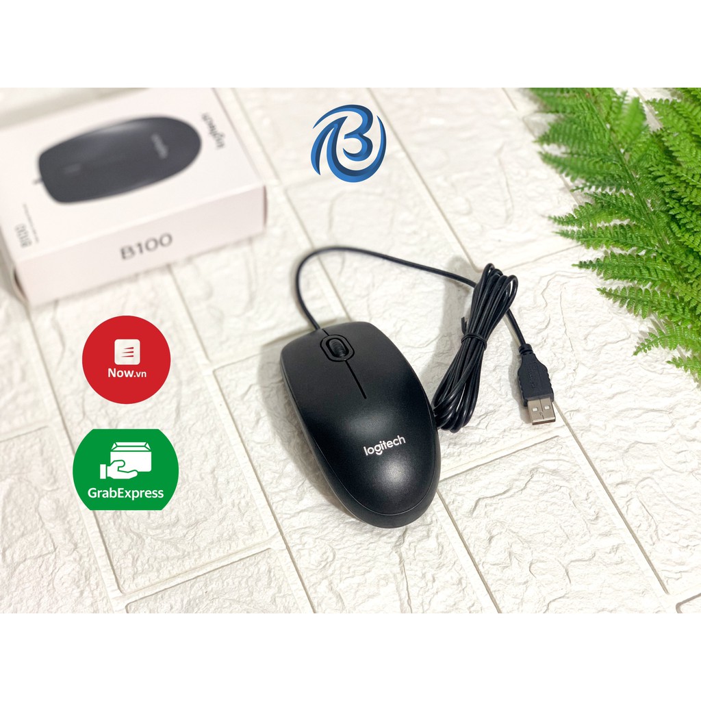 Chuột Máy Tính Có Dây Logitech B100 Chính Hãng - Mouse Có Dây Laptop