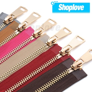 5# Khóa Kéo Kim Loại Màu Vàng Đồng Chất Lượng Cao Cho Quần Áo / Túi Xách / Giày Dép