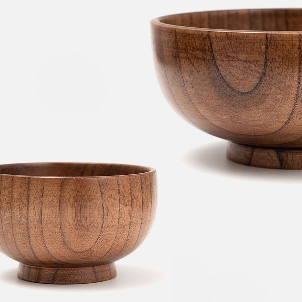 Tô Gỗ Tự Nhiên 7 Kích Thước Phong Cách Nhật Bản Cho Nhà Bếp