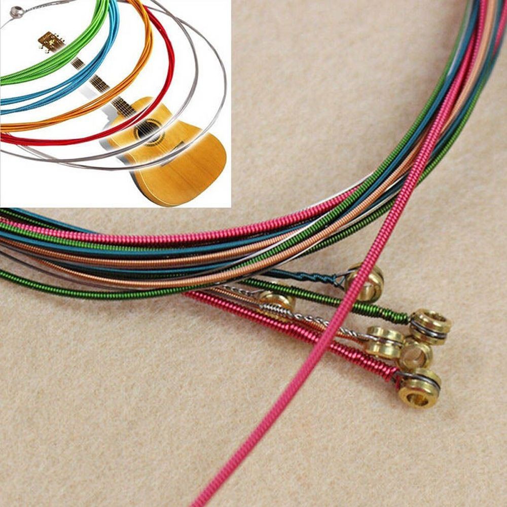 Set 6 sợi dây đàn guitar 1m nhiều màu sắc