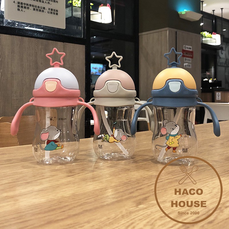 Bình nước ngôi sao FREE SHIP Bình nước siêu xinh cho bé 380ml