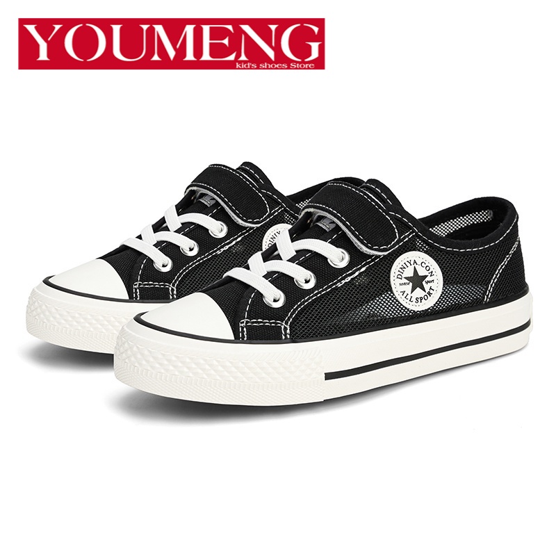 Giày Vải Canvas Phối Lưới Thoáng Khí Thời Trang Năm 2021 Cho Bé Size 25-