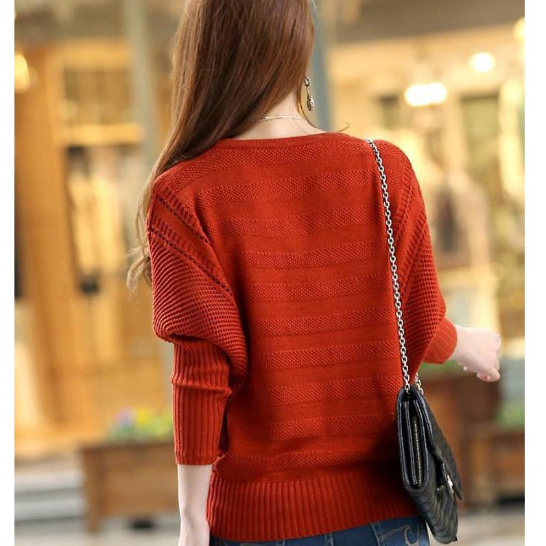 Áo len nữ tay cánh rơi freesize ale36