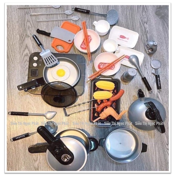 [HÀNG LOẠI 1_HỘP VỎ BÓNG] BỘ ĐỒ CHƠI NẤU ĂN 36 CHI TIẾT CHO BÉ_Nhựa ABS cao cấp