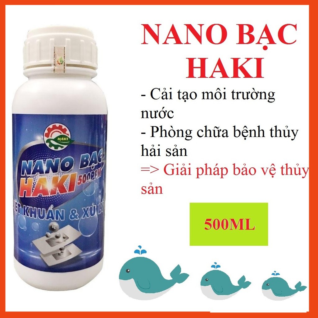 Nano bạc HAKI cải tạo môi trường nước, phòng chữa bệnh thủy sản, ao nuôi tôm cá