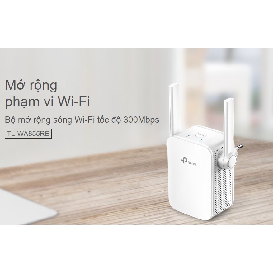 [Hỏa Tốc] Bộ Mở Rộng Sóng Wifi TP-Link TL-WA855RE Chuẩn N 300Mbps