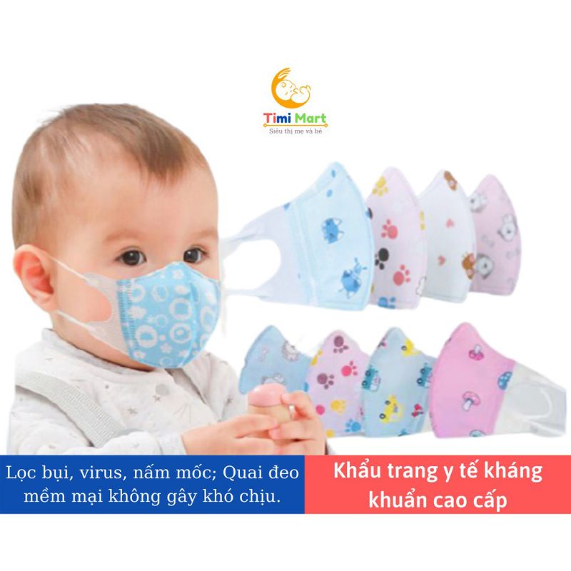 Set 5 khẩu trang 3D Shinmom cho bé từ 0 đến 5tuổi