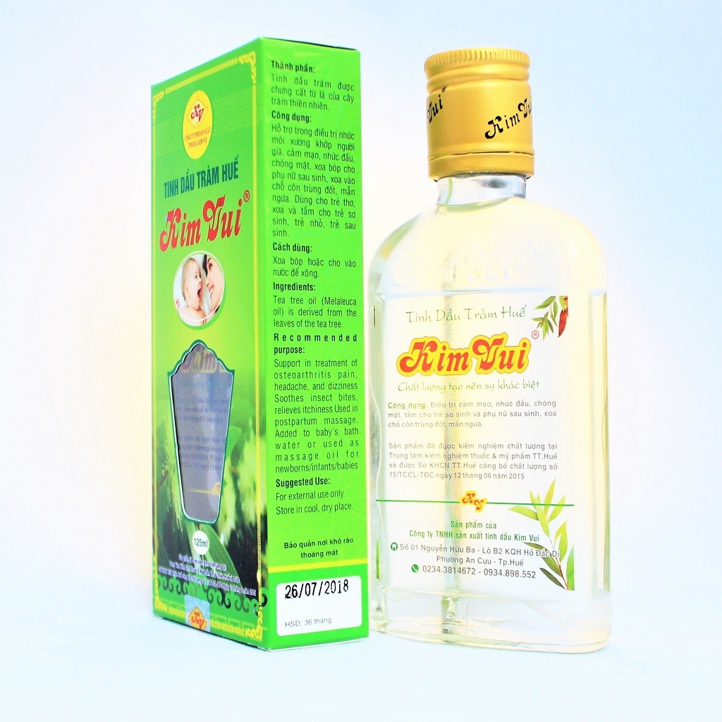 TINH DẦU TRÀM KIM VUI - HÀNG CHÍNH HÃNG SẢN XUẤT TẠI HUẾ - DUNG TÍCH 35ML, 80ML, 125ML - SẢN PHẨM THƯƠNG HIỆU NỔI TIẾNG.