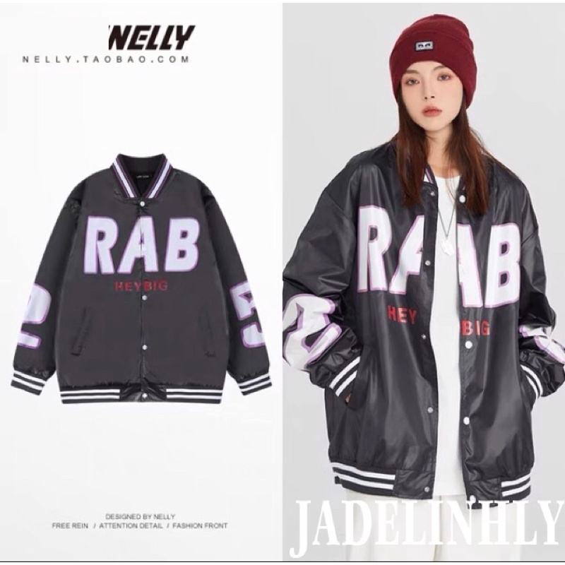 Áo khoác nelly sale  viền tím rab