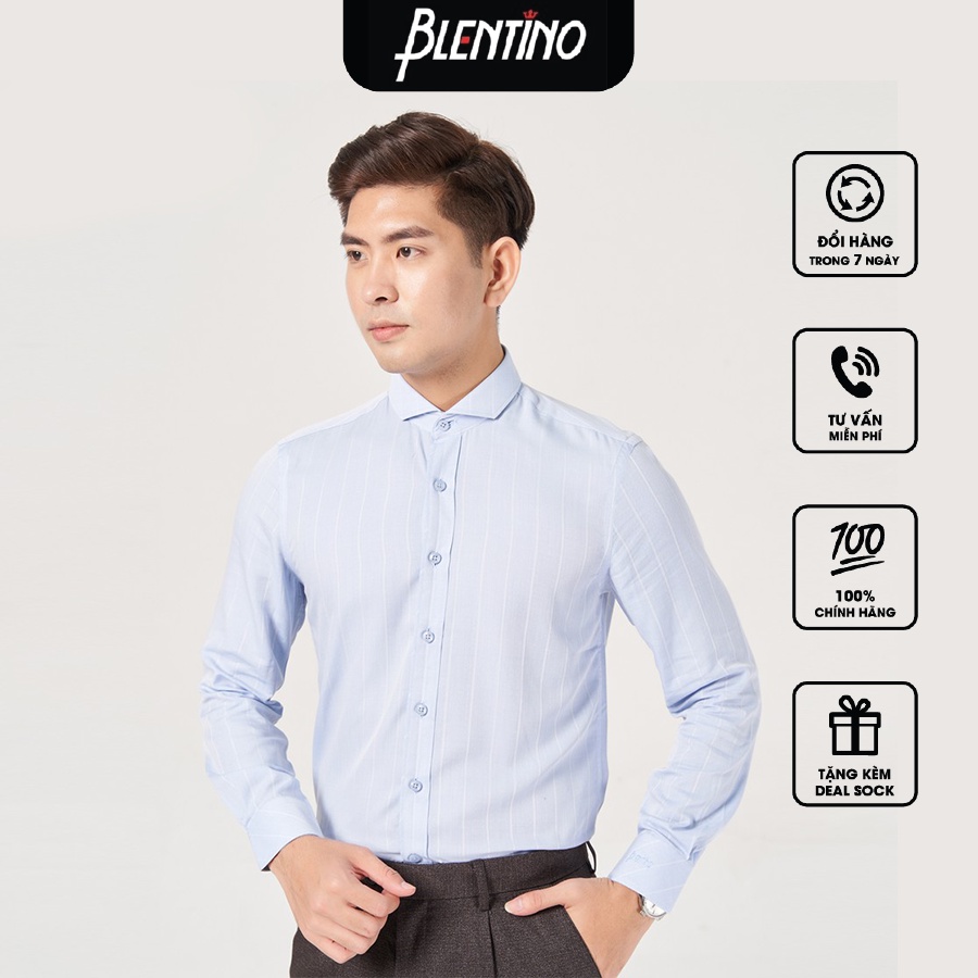 Áo Sơ Mi Nam BLENTINO Sợi Tre Cao Cấp Thời Trang Công Sở BBT07-TD