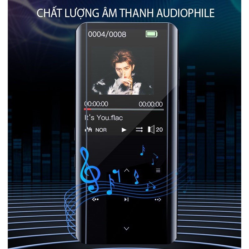 Máy nghe nhạc MP3 RUIZU D18 32GB - Bluetooth 5.0 - Loa tích hợp Trình phát video Di động 2.4 inch - Hàng Chính Hãng