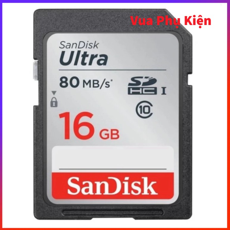 [FREE SHIP] [Bh 5 Năm] Thẻ Nhớ Sdhc 16Gb Sandisk Ultra Class 10 Uhs-I 80Mb/S Chính Hãng