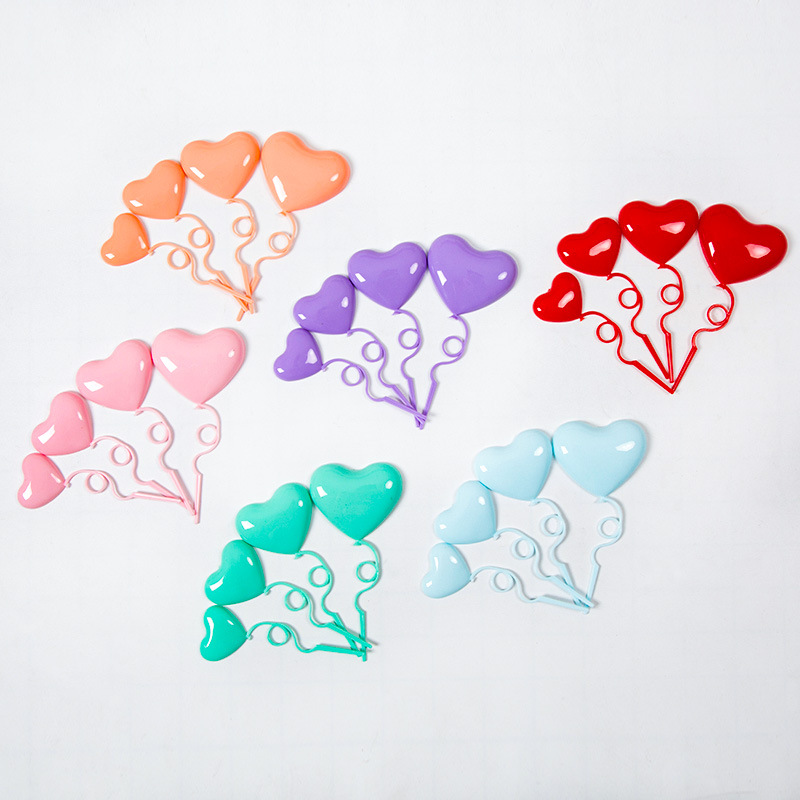 Bộ 4 Que Cắm Trang Trí Bánh Kem Hình Trái Tim Xinh Xắn