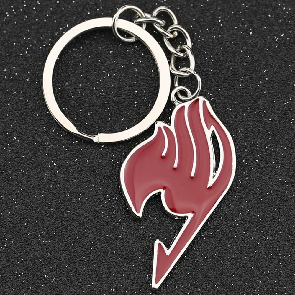 EPOCH Unisex Fairy Tail Keychain Colorful Anime Jewelry Guild Logo Keychain Cosplay Accessory Fashion Schoolbag pendant Metal Badge Enamel Keyring/Multicolor