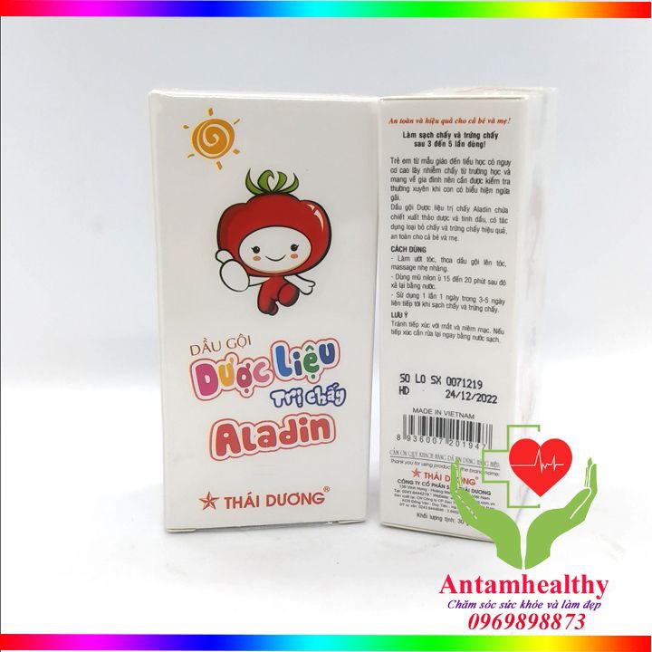 Dầu gội trị chấy Aladin - Chính hãng sao thái dương - Diệt chấy