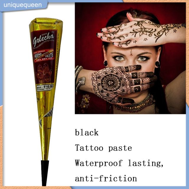 [ready] 1PC Natural Herbal Henna Cones Temporary Waterproof Tattoo kit Black Body Art Paint Mehandi Ink   Compartilhar:  0 Natural De Ervas Henna Cones Tatuagem Temporária À Prova D 'Água Kit Black Body Art Paint Mehandi Ink1Pc Niceyy New Natural UNIQ