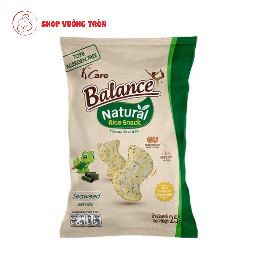 Bánh Snack Gạo Hữu Cơ 4CARE BALANCE Làm Từ Các Thành Phần Tự Nhiên Ngon, Lạ Miệng An Toàn Cho Bé 25g