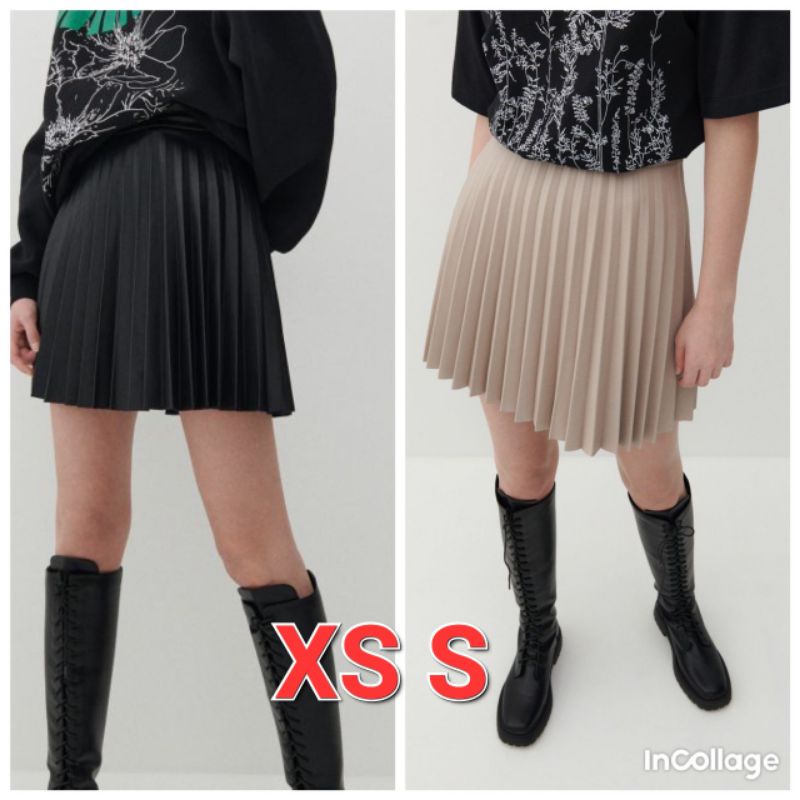 Chân váy xếp ly da hàng AUTHENTIC